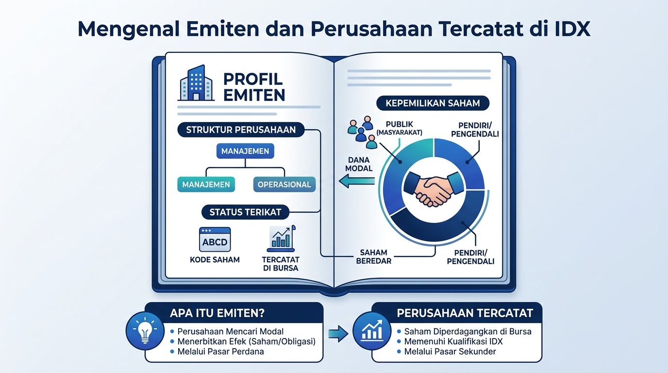 Ilustrasi profil perusahaan tercatat dan struktur emiten